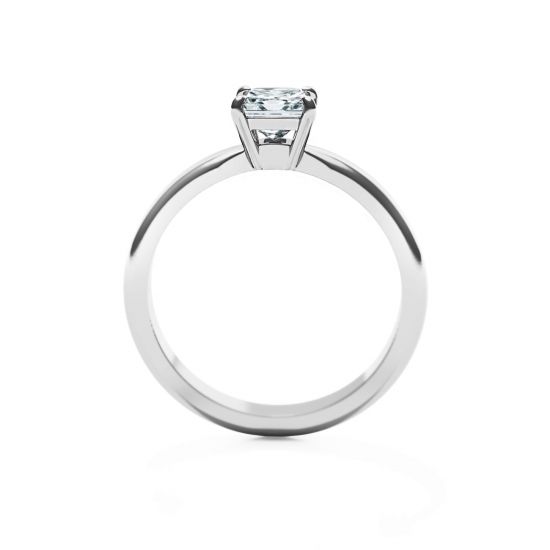 经典公主方形切割钻石订婚戒指,  放大圖像 2