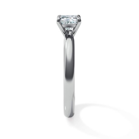 经典公主方形切割钻石订婚戒指, More Image 1