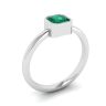 18K 白金时尚方形祖母绿戒指, 圖像 4