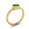 18K 金时尚方形祖母绿戒指, 圖像 4