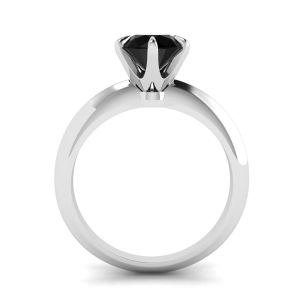 1 克拉黑钻石订婚戒指 - 照片 1