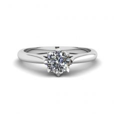 莲花钻石订婚戒指