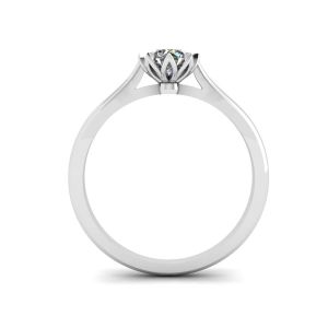 莲花钻石订婚戒指 - 照片 1