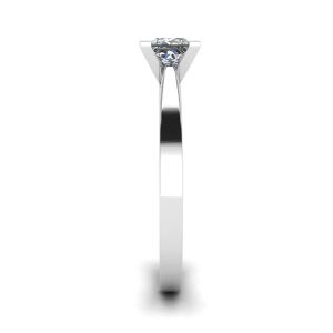 未来风格公主方形切割钻石戒指 - 照片 2