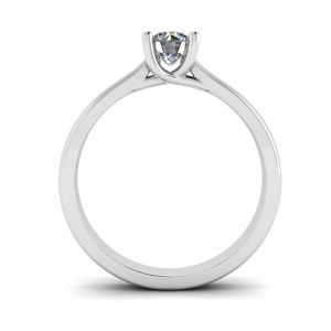Кольцо помолвочное с круглым бриллиантом - 照片 1