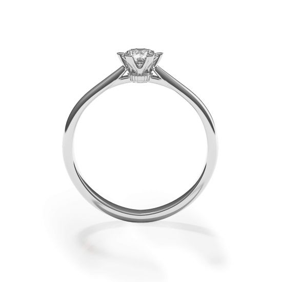 皇冠钻石 6 爪订婚戒指,  放大圖像 2