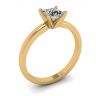 公主方形钻石混合金订婚戒指, 圖像 4