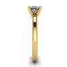 公主方形钻石混合金订婚戒指, 圖像 3