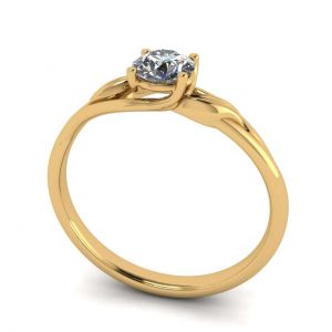 自然灵感钻石订婚戒指 - 照片 1