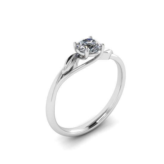自然灵感钻石订婚戒指,  放大圖像 4