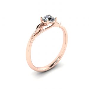 自然灵感钻石订婚戒指 - 照片 3