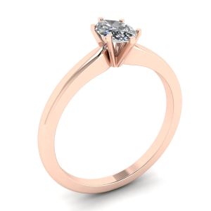 榄尖形切割钻石玫瑰订婚戒指 - 照片 3