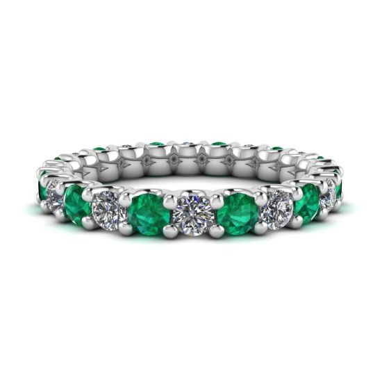 祖母绿和钻石永恒戒指, 放大圖像 1