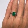 3.31 克拉祖母绿和侧面万亿钻石戒指, 圖像 6