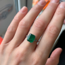 3.31 克拉祖母绿和侧面万亿钻石戒指, 圖像 9