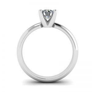 单石钻石戒指 V 形 - 照片 1