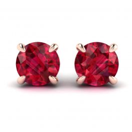 蓝宝石耳钉搭配可拆卸钻石光环外套玫瑰金