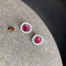 红宝石耳钉搭配可拆卸钻石光环外套, 圖像 6