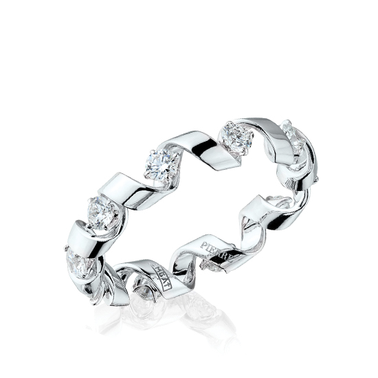 18K 白金镶 0.64 克拉钻石戒指 - Ruban 系列, 放大圖像 1